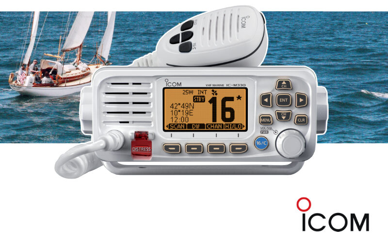 IC-M330GE Ricetrasmettitore fisso marino in banda VHF con ricevitore GNSS e DSC in classe D