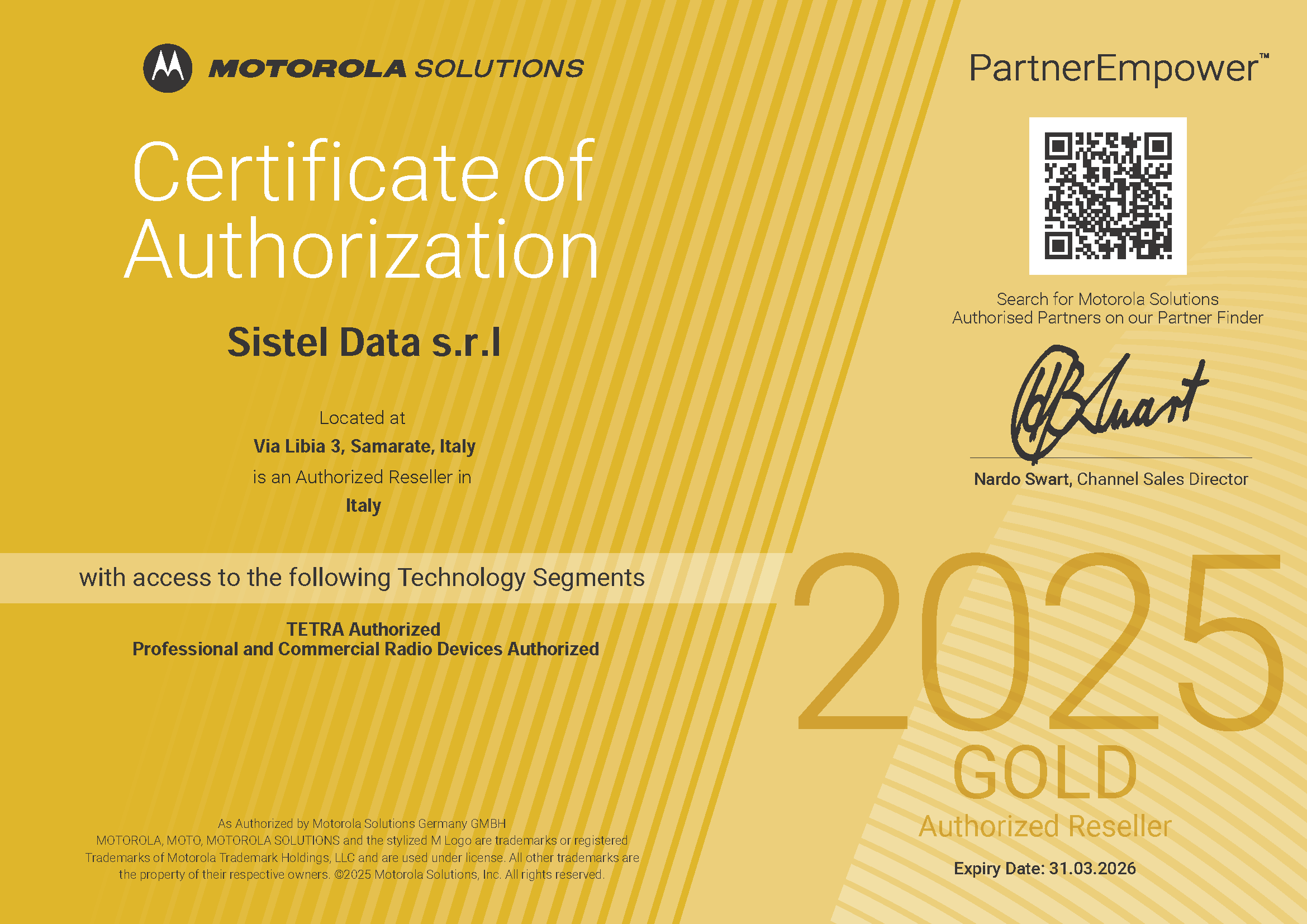 Sistel Data s.r.l_PartnerEmpower Certificate_2025 (1)